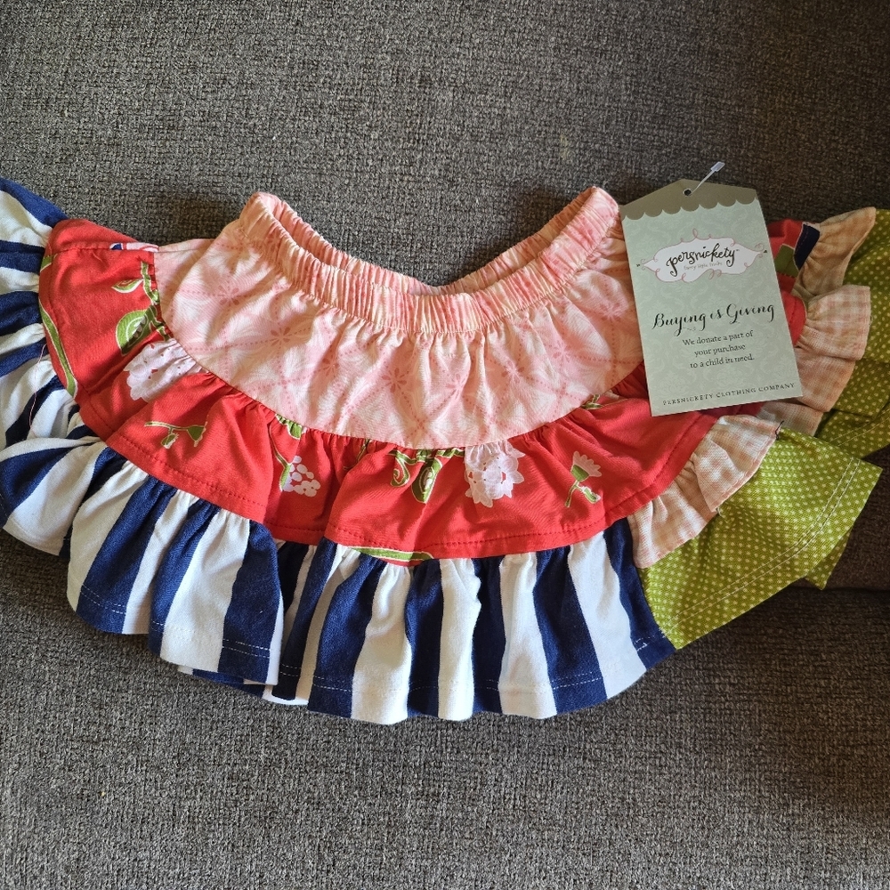 Persnickety Multicolor Ruffled Diaper Cover - Picture 1 of 2